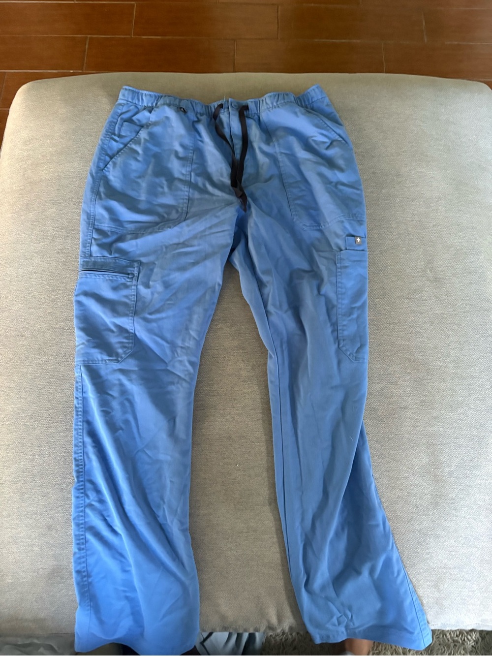 Figs Women's Blue Drawstring Cargo